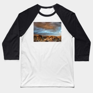 Rainbow Over The Badlands Baseball T-Shirt